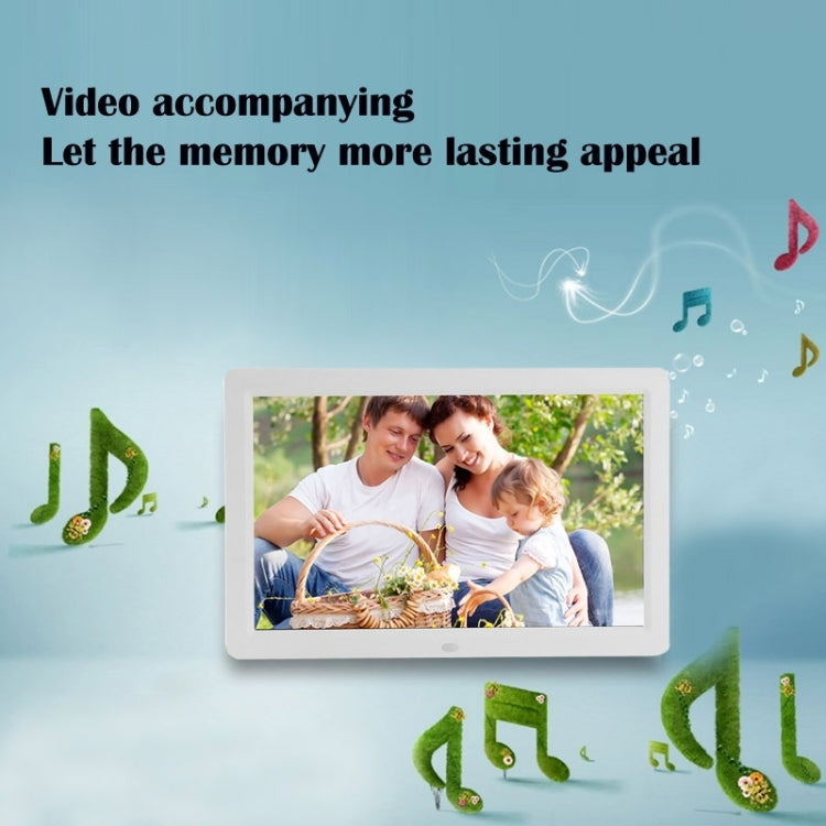 12 inch LED Display Multi-media Digital Photo Frame with Holder & Music & Movie Player, Support USB / SD / Micro SD / MMC / MS / XD Card Input(White) - free shipping - PMC TechLife - Order now!