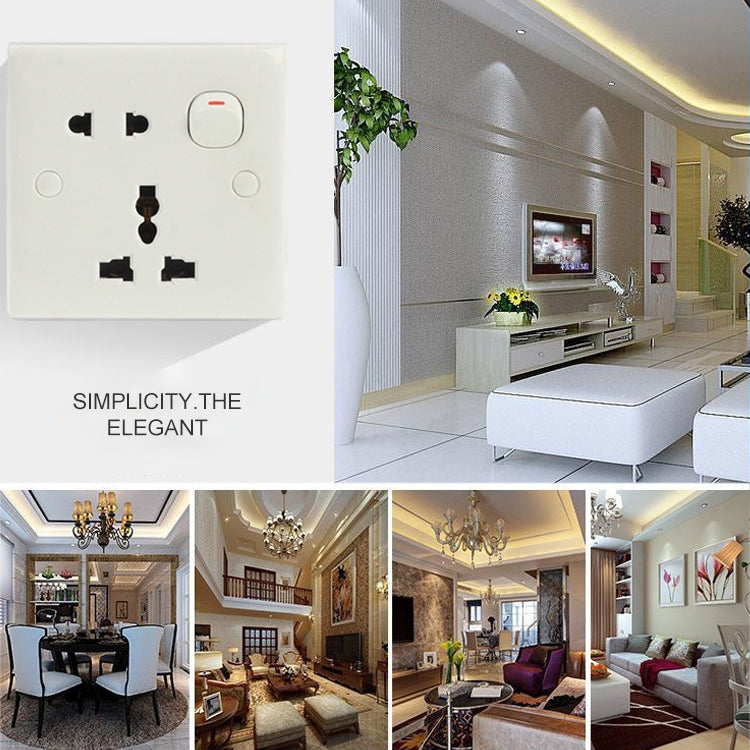 Electric Wall Switch and Socket, EU / AU / US Plug Socket with 1 Switch - by PMC TechLife | Online Shopping South Africa | PMC TechLife | Buy Now Pay Later Mobicred