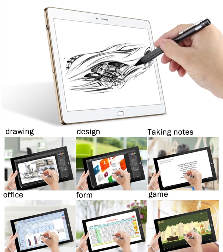 Universal Rechargeable Capacitive Touch Screen Stylus Pen with 2.3mm Superfine Metal Nib, For iPhone, iPad, Samsung, and Other Capacitive Touch Screen Smartphones or Tablet PC(Black) - free shipping - PMC TechLife - Order now!