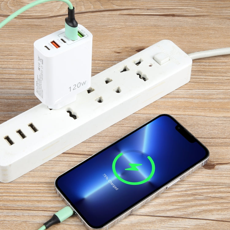 120W Dual PD Type-C + 3 x USB Multi Port Charger, EU Plug - USB Charger by PMC TechLife | Online Shopping South Africa | PMC TechLife | Buy Now Pay Later Mobicred