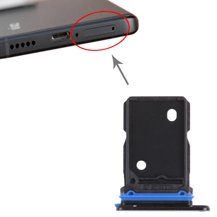 For vivo X70 Pro V2134A V2105 SIM Card Tray + SIM Card Tray (Black) - free shipping - PMC TechLife - Order now!