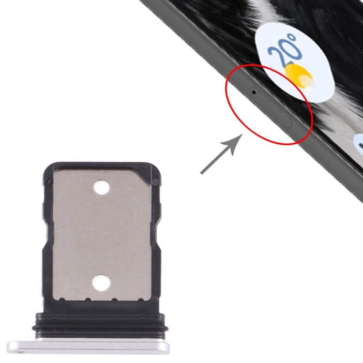 For Google Pixel 7 Original SIM Card Tray with SIM Pin (Silver) - Card Tray by PMC TechLife | Online Shopping South Africa | PMC TechLife
