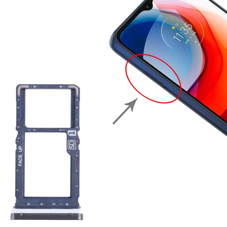For Motorola Moto G Play 2021 SIM Card Tray + Micro SD Card Tray (Black) - free shipping - PMC TechLife - Order now!