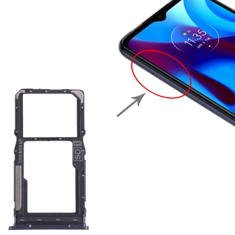 For Motorola Moto G Pure SIM Card Tray + Micro SD Card Tray (Purple) - Card Socket by PMC TechLife | Online Shopping South Africa | PMC TechLife | Buy Now Pay Later Mobicred