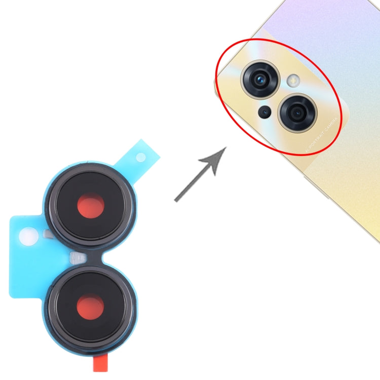 For OPPO Reno8 Z 5G Original Camera Lens Cover (Black) - Camera Series by PMC TechLife | Online Shopping South Africa | PMC TechLife