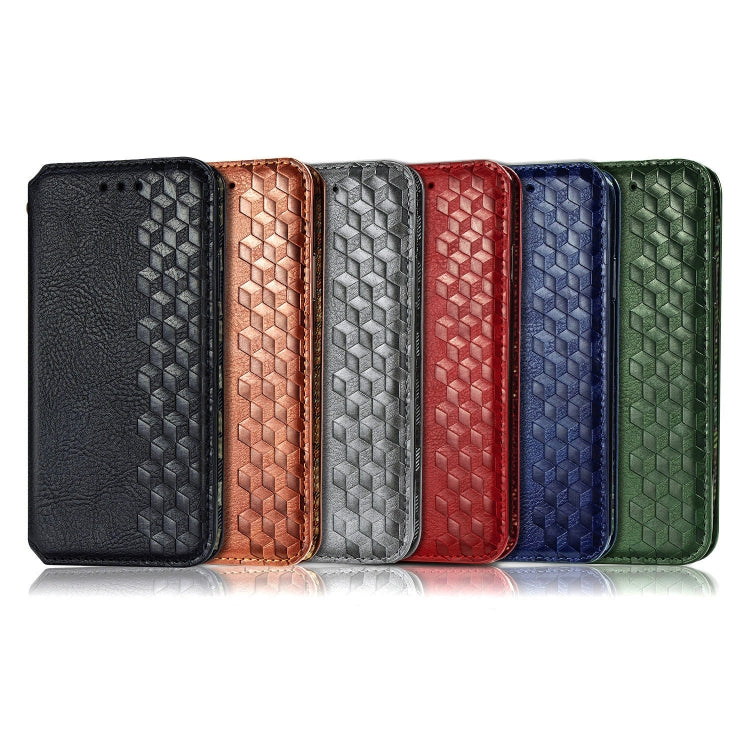 For vivo Y20 Cubic Grid Pressed Horizontal Flip Magnetic PU Leather Case with Holder & Card Slots & Wallet(Red) - free shipping - PMC TechLife - Order now!