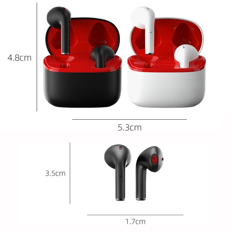 JM12 TWS Earphone Bluetooth 5.0 Touch Control Stereo Bass Sport Wireless Earphone With Mic(White) - TWS Earphone by PMC TechLife | Online Shopping South Africa | PMC TechLife