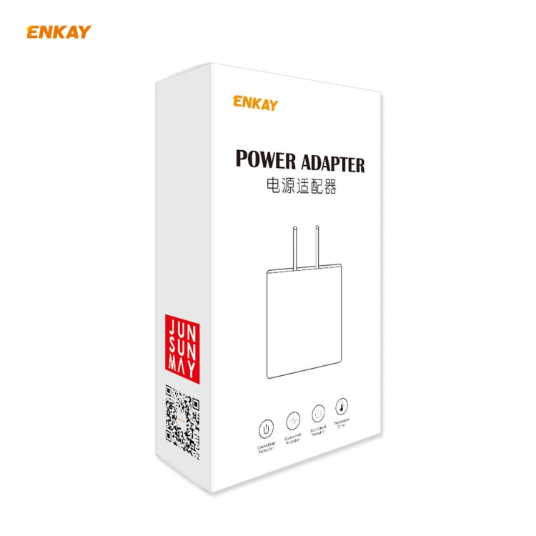 ENKAY Hat-Prince 20W PD Type-C + QC 3.0 USB Fast Charging Travel Charger Power Adapter with Fast Charge Data Cable, US Plug(With 8 Pin Cable) - free shipping - PMC TechLife - Order now!