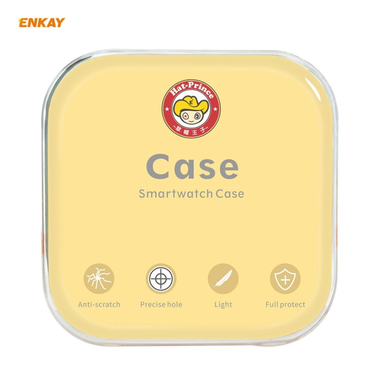 ENKAY Hat-Prince Full Coverage Electroplated PC Case + Tempered Glass Protector for Apple Watch Series 6 / 5 / 4 / SE 40mm(Black+Champagne) - Watch Cases by ENKAY | Online Shopping South Africa | PMC TechLife | Buy Now Pay Later Mobicred