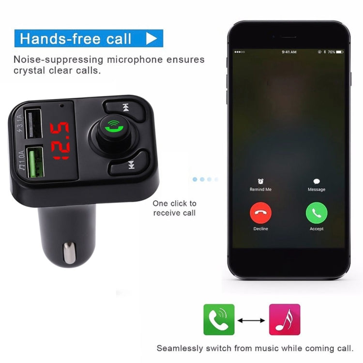 X3 Wireless 5.0 Handsfree Car Kit FM Wireless Audio Receiver Transmitter MP3 Player Dual USB Digital Fast Charger - free shipping - PMC TechLife - Order now!