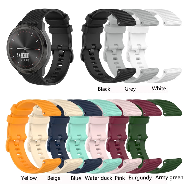 Compatible with Garmin Vivoactive 3 Small Lattice Silicone Watch Band(Black) - Watch Bands by PMC TechLife | Online Shopping South Africa | PMC TechLife | Buy Now Pay Later Mobicred