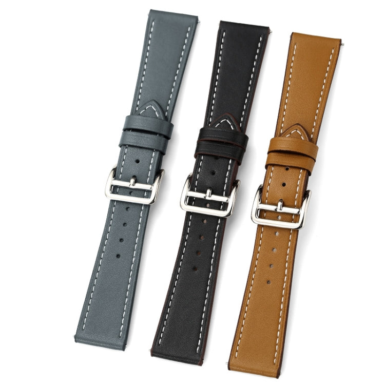 For Huawei Watch GT2 Pro/Watch GT 2E/Watch GT 22mm Supershift Contrast Pin Buckle Leather Watch Band(Brown) - Watch Bands by PMC TechLife | Online Shopping South Africa | PMC TechLife | Buy Now Pay Later Mobicred