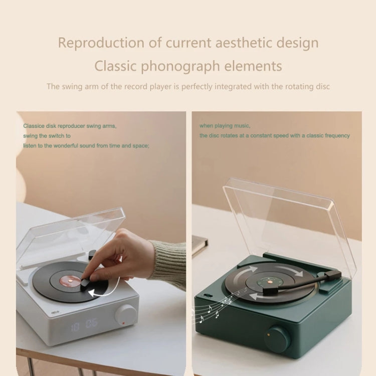Duosi X11 Vinyl Atomic Retro Bluetooth Speaker Desktop Creative Alarm Clock(Green) - free shipping - PMC TechLife - Order now!