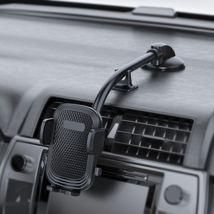 A190+X51 Car Phone Holder Dashboard Windshield Sucker Mount Bendable Long Arm Stand - Car Holders by PMC TechLife | Online Shopping South Africa | PMC TechLife