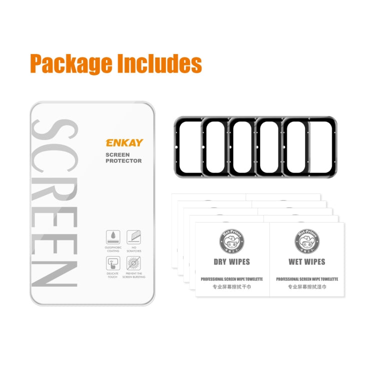 5 PCS Compatible with Garmin Venu SQ 2 ENKAY 3D Full Coverage Soft PC Edge + PMMA HD Screen Protector Film(Music Version) - Screen Protector by ENKAY | Online Shopping South Africa | PMC TechLife | Buy Now Pay Later Mobicred