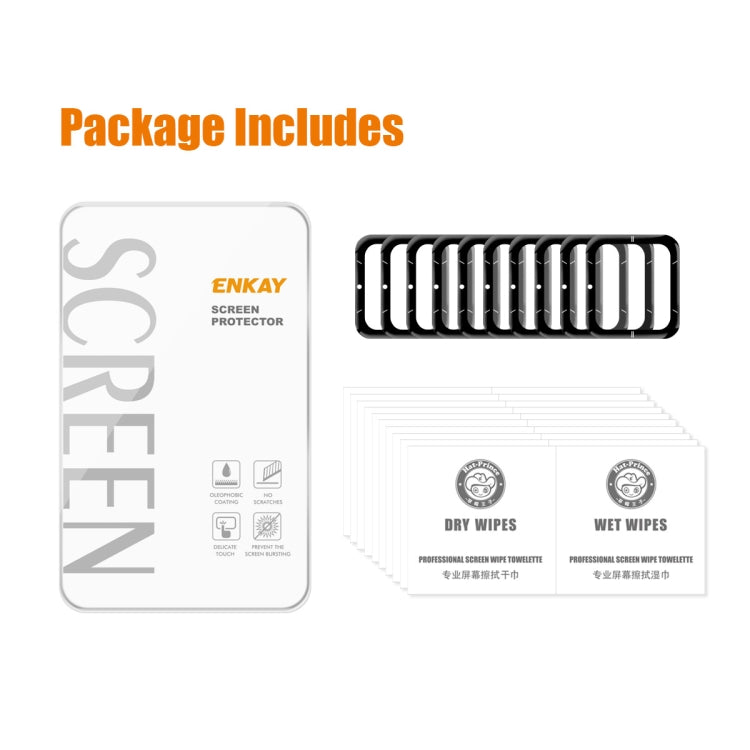 10 PCS Compatible with Garmin Venu SQ 2 ENKAY 3D Full Coverage Soft PC Edge + PMMA HD Screen Protector Film(Sport Version) - Screen Protector by ENKAY | Online Shopping South Africa | PMC TechLife | Buy Now Pay Later Mobicred