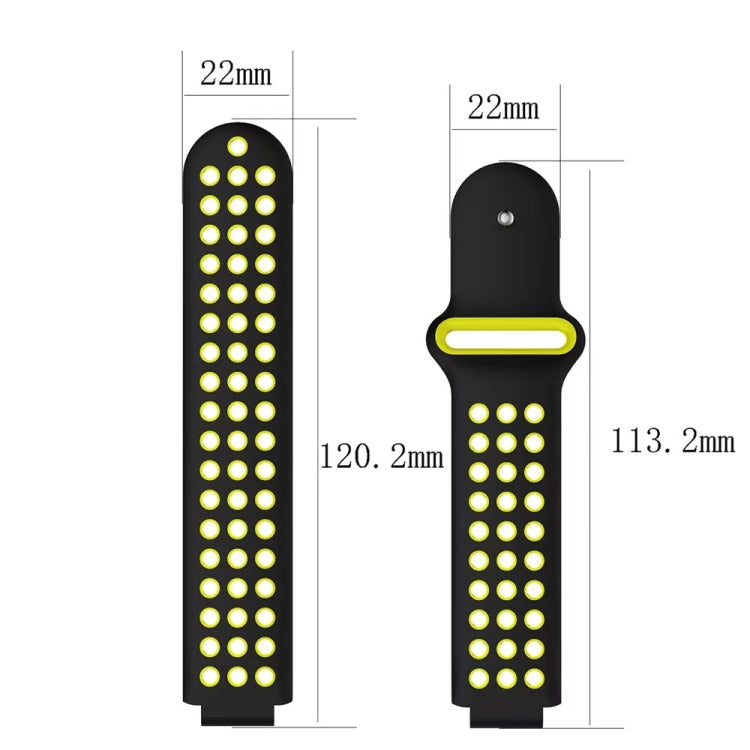 For Garmin Approach S20 Two-Color Punched Breathable Silicone Watch Band(Grey+Black) - free shipping - PMC TechLife - Order now!
