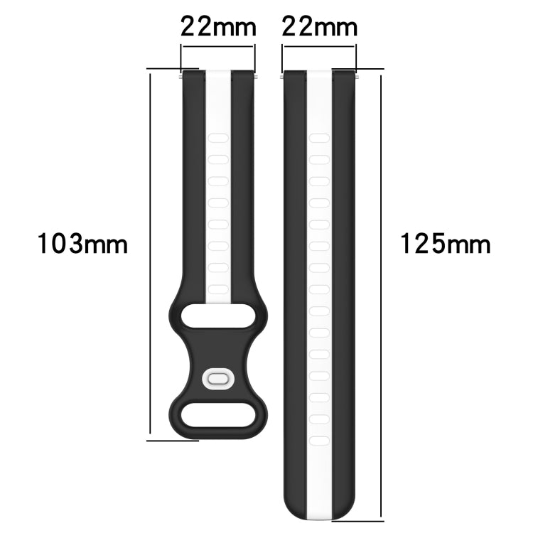 For Xiaomi MI Watch Color 2 22mm Butterfly Buckle Two-Color Silicone Watch Band(Orange+Black) - free shipping - PMC TechLife - Order now!