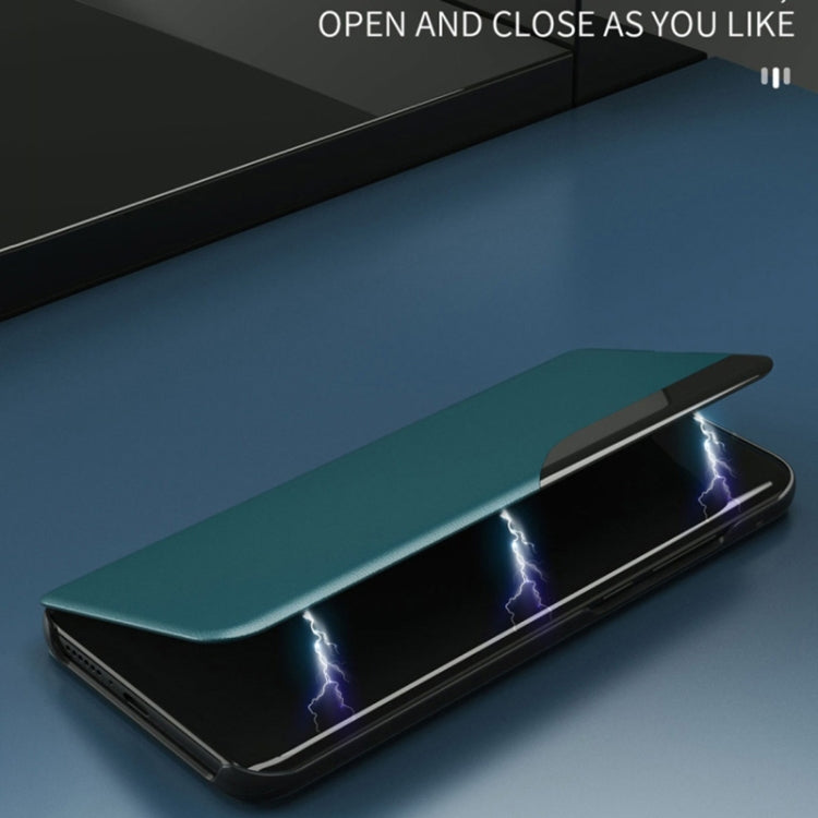 For Xiaomi Redmi 12C Side Display Adsorption Leather Phone Case(Blue) - free shipping - PMC TechLife - Order now!