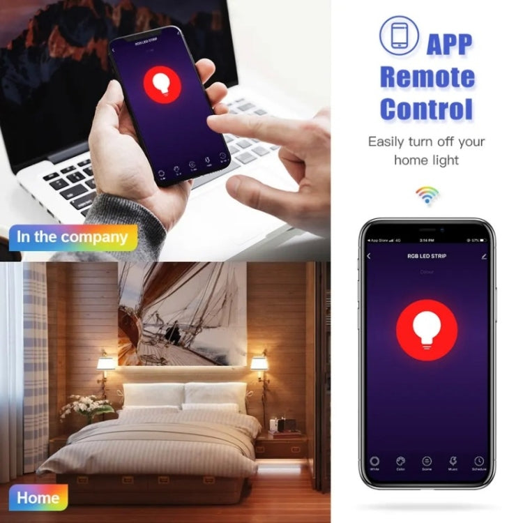 DP01 4pcs TUYA WiFi Smart Light Bulb 15W E26 E27 RGB + White + Warm White LED Bulb - LED Bulbs by PMC TechLife | Online Shopping South Africa | PMC TechLife