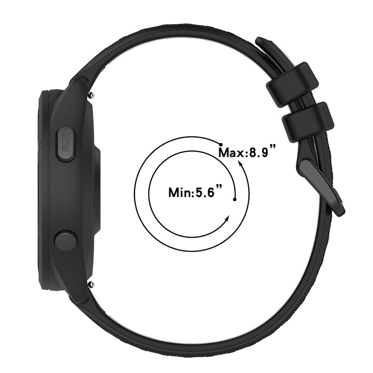 For SUUNTO 9 Peak Pro 22mm Sports Two-Color Silicone Watch Band(Black+Red) - Smart Wear by PMC TechLife | Online Shopping South Africa | PMC TechLife