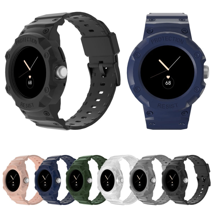 For Google Pixel Watch JUNSUNMAY Integrated TPU Adjustable Elastic Watch Band(Black) - Watch Bands by JUNSUNMAY | Online Shopping South Africa | PMC TechLife | Buy Now Pay Later Mobicred