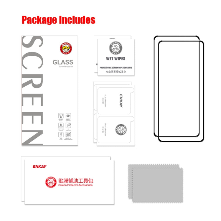 2pcs For Google Pixel 7A ENKAY Full Glue High Aluminum-silicon Tempered Glass Film - free shipping - PMC TechLife - Order now!