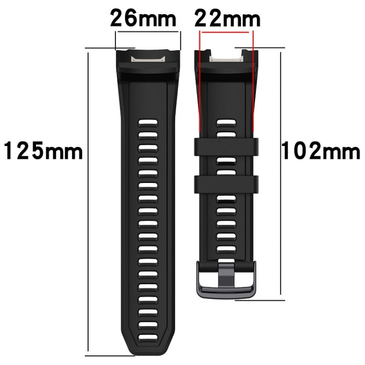 Compatible with Garmin Instinct 2X Sports Silicone Replacement Watch Band(Black) - Watch Bands by PMC TechLife | Online Shopping South Africa | PMC TechLife | Buy Now Pay Later Mobicred
