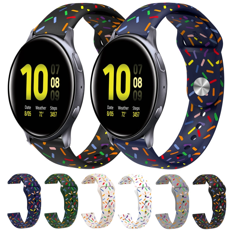 For Samsung Galaxy Watch 3 41mm Sports Rainbow Dots Silicone Buckle Watch Band(Starlight Color) - Watch Bands by PMC TechLife | Online Shopping South Africa | PMC TechLife