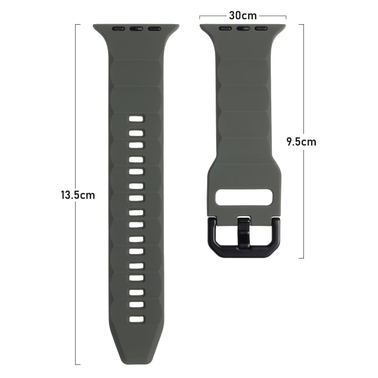 For Apple Watch 7 45mm Ripple Silicone Sports Watch Band(Red) - Watch Bands by PMC TechLife | Online Shopping South Africa | PMC TechLife