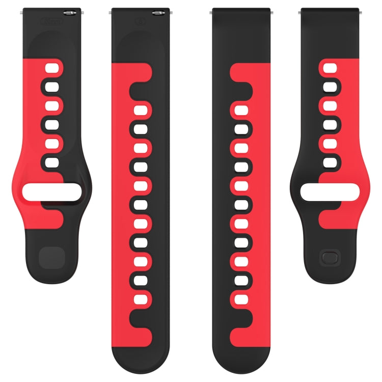 For Xiaomi MI Watch Color 22mm Double Color Silicone Watch Band(Black+Red) - free shipping - PMC TechLife - Order now!