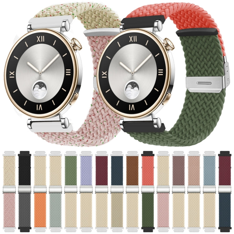 For Huawei Watch GT4 41mm Integrated Buckle Braided Nylon Watch Band(Starlight+Pink) - Watch Bands by PMC TechLife | Online Shopping South Africa | PMC TechLife