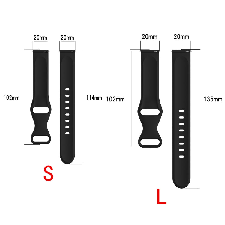 For Amazfit Active L Butterfly 8-shaped Buckle Silicone Watch Band(Blue Grey) - Watch Bands by PMC TechLife | Online Shopping South Africa | PMC TechLife