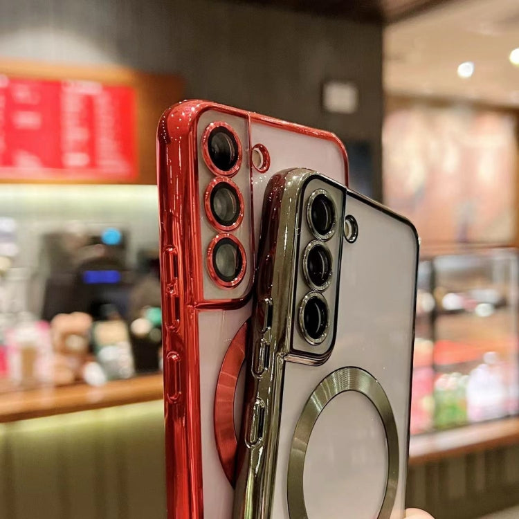 For Samsung Galaxy S23 Ultra 5G MagSafe Electroplating TPU Phone Case(Sierra Blue) - Galaxy S23 Ultra 5G Cases by PMC TechLife | Online Shopping South Africa | PMC TechLife