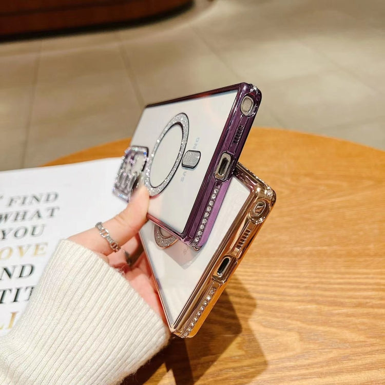 For Samsung Galaxy S23 5G Diamond Gradient Plated MagSafe TPU Phone Case(Purple) - Galaxy S23 5G Cases by PMC TechLife | Online Shopping South Africa | PMC TechLife