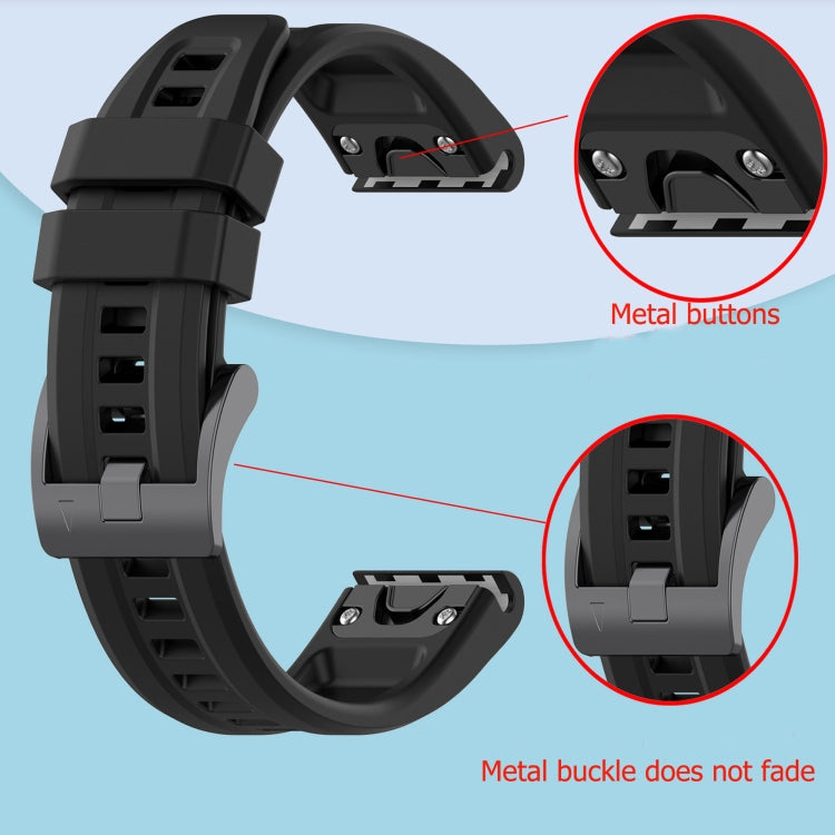 Compatible with Garmin Instinct 2 / Instinct Solid Color Black Buckle Silicone Quick Release Watch Band(Gray) - free shipping - PMC TechLife - Order now!