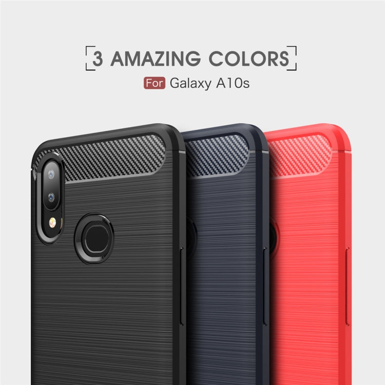 Brushed Texture Carbon Fiber TPU Case for Galaxy A10s(Black) - free shipping - PMC TechLife - Order now!