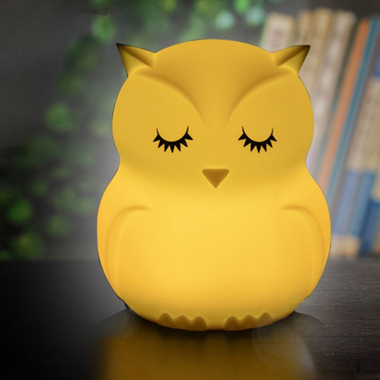 Cute owl cartoon colorful LED Lamp creative silicone night light childrens toy lamp bedroom decoration USB charging light - Night Lights by PMC TechLife | Online Shopping South Africa | PMC TechLife