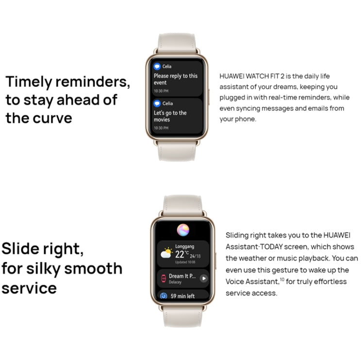 Original Huawei WATCH FIT 2 Smart Sports Watch, Color:Fashion White - free shipping - PMC TechLife - Order now!