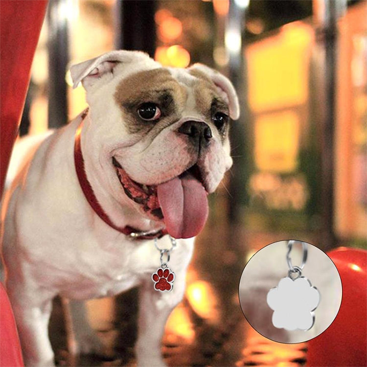 10 PCS Enamel Cat Dog Bear Paw Prints Key Chain Jewelry Making(Hot Pink) - free shipping - PMC TechLife - Order now!