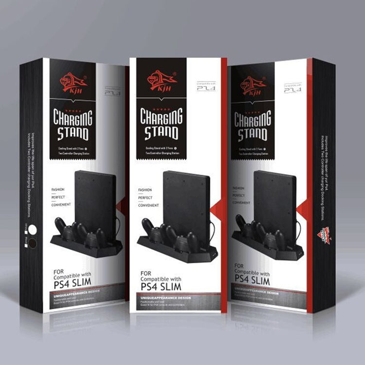 KJH PSLIM-03 Multi-function Host Bracket Cooling Fan Ultra-thin Machine Bracket Fan Charger for PS4 / SLIM Console - free shipping - PMC TechLife - Order now!
