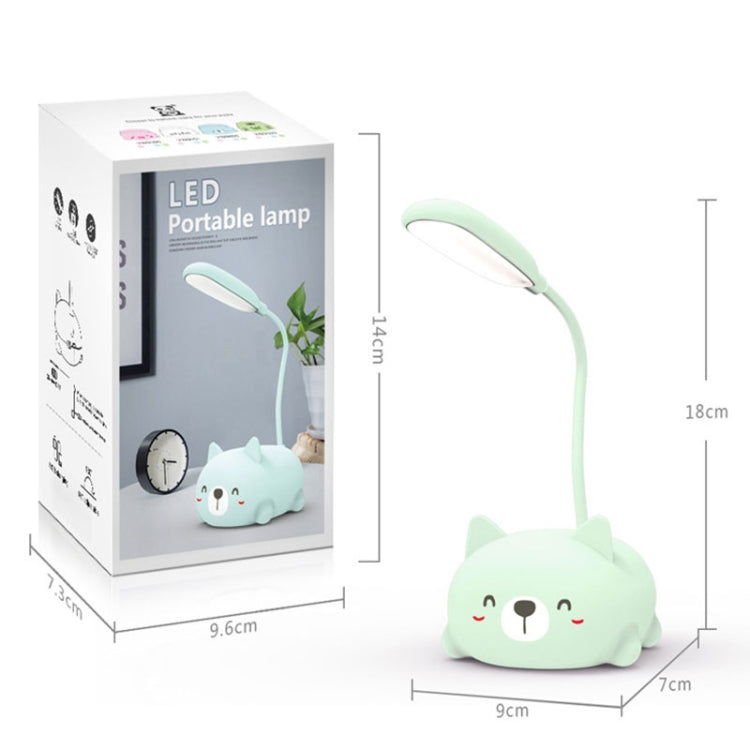 Cartoon Cat Design LED Eye Protection Reading Lamp USB Rechargeable Desk Lamp(White) - by PMC TechLife | Online Shopping South Africa | PMC TechLife