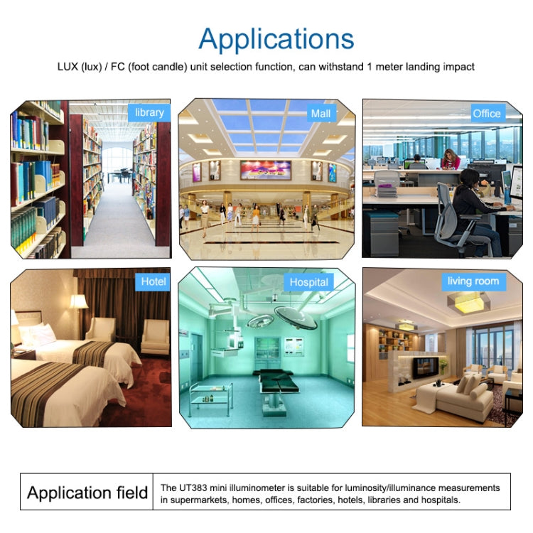 UNI-T UT383BT 200,000 LUX Digital Luxmeter Luminance Light Meter With LCD Backlit Display - free shipping - PMC TechLife - Order now!