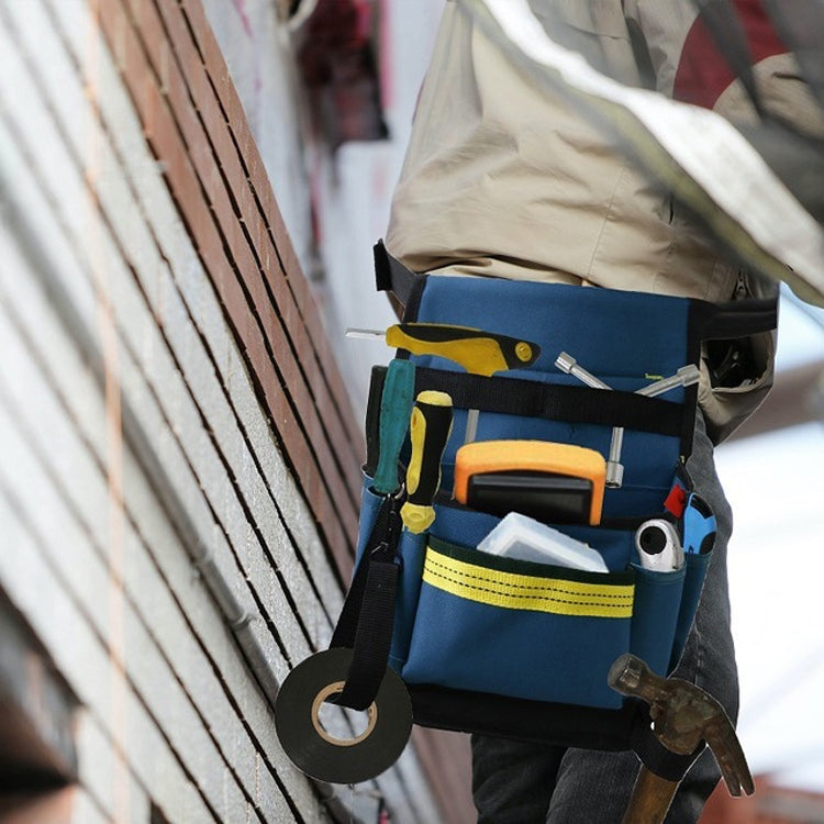 Electrician Maintenance Adjustable Multi-pocket Hardware Tool Belt Bag Multi-function Storage Bag(Blue) - free shipping - PMC TechLife - Order now!