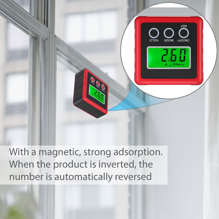 3 Button Mini Precision Magnetic Digital Tilt Box / Tilt Meter / Inclinometer(Red) - Measuring Tools by PMC TechLife | Online Shopping South Africa | PMC TechLife