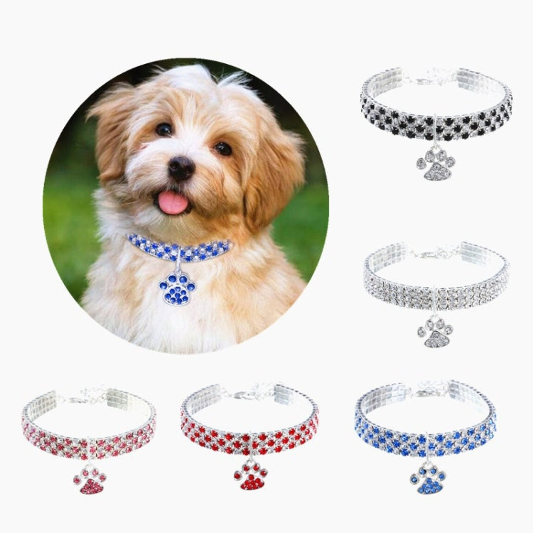 Pet Collar Diamond Elastic Cat And Dog Necklace Jewelry, Size:S(Red White) - free shipping - PMC TechLife - Order now!