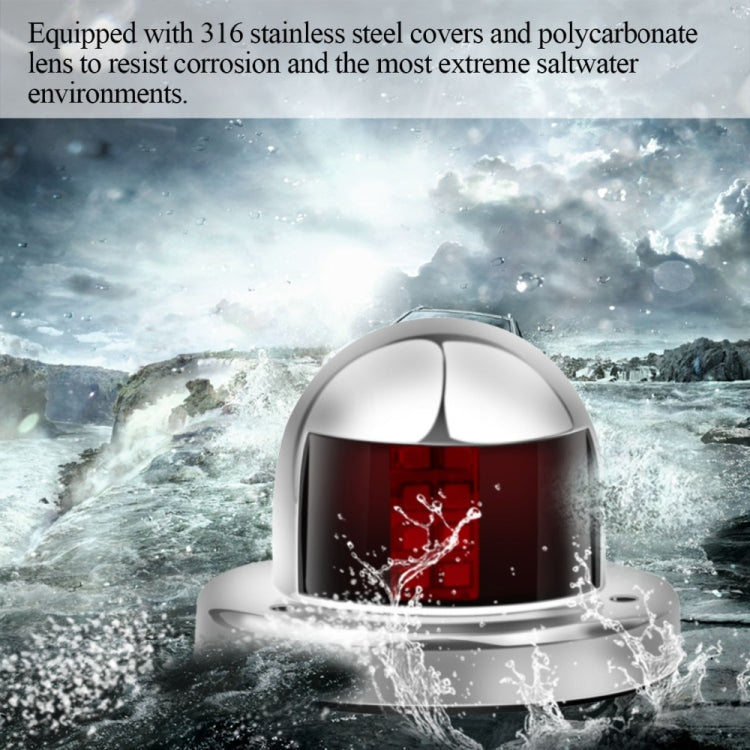 1 Pair Stainless Steel LED Navigation Light Red Green Sailing Signal Light for Marine Boat Yacht Warning Light, DC 12V - Underwater Lights by PMC TechLife | Online Shopping South Africa | PMC TechLife