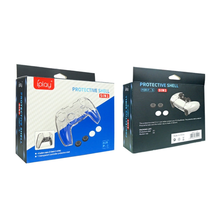 KJH PS5-002 Game Controller Crystal Shell Wireless Controller Protective Shell Cover PC Transparent Protective Hard Shell For PS5(Transparent) - free shipping - PMC TechLife - Order now!