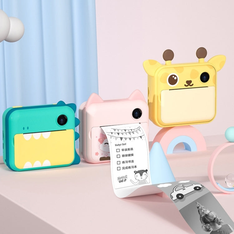 P1 No Card Children Instant Camera 1200W Front And Rear Dual-Lens Mini Print Photographic Digital Camera Toy(Pink Cat) - Children Cameras by PMC TechLife | Online Shopping South Africa | PMC TechLife