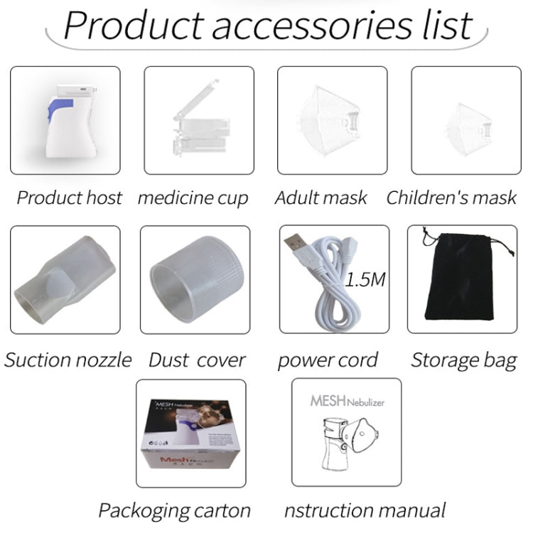 YMK-W6 Children Adult Ultrasonic Portable Micro-Mesh Atomizer Household Handheld Two-Speed Adjustable Compression Atomizer(Green) - Ultrasonic Atomizer by PMC TechLife | Online Shopping South Africa | PMC TechLife